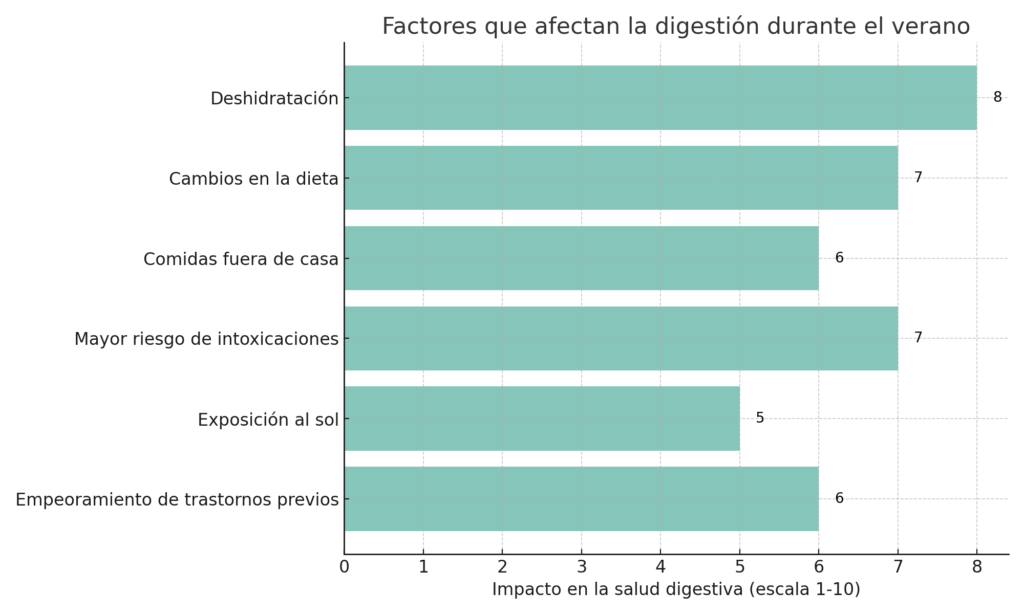Factores que afectan al sistema digestivo en verano