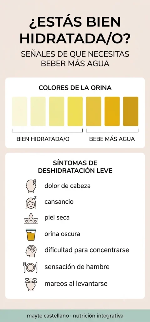 Cuánta agua necesita realmente tu cuerpo, señales de deshidratación